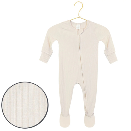 Cove Ribbed Zipper Footies | 6-12 M