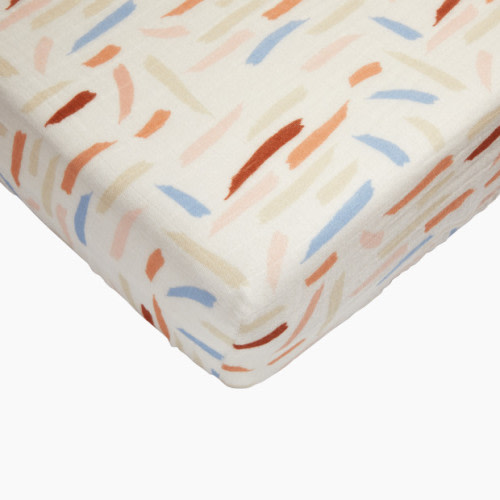 Tiny Kind Muslin Crib Sheet - Brush Strokes