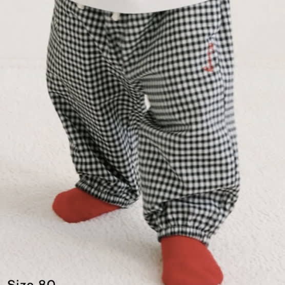 Relaxed Gingham Pull-On Pants – Konny Baby