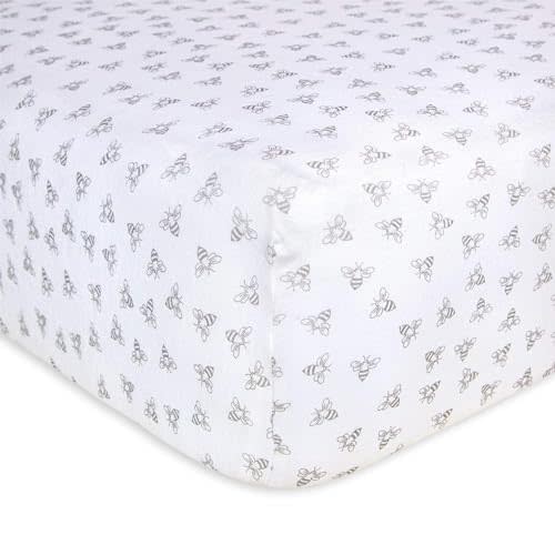 Burt's Bees Baby - Fitted Crib Sheet, Girls Boys & Unisex 100% Organic Cotton Crib Sheet for Standard Crib & Toddler Mattresses