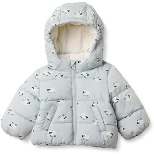 Amazon Essentials x Sofia Grainge Babies, Toddlers, and Boys' Water-Resistant Hooded Puffer Jacket