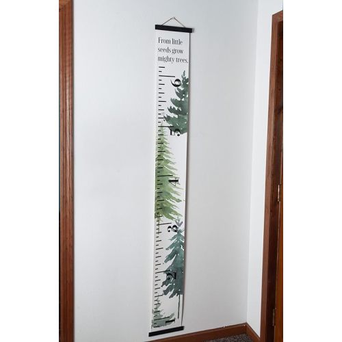Watercolor Trees Canvas Growth Chart for Wall Nursery Decor - Ready to Hang Kids Height Wall Chart - Growth Chart for Kids - Height Chart for Kids - Kids Growth Chart Wall Hanging