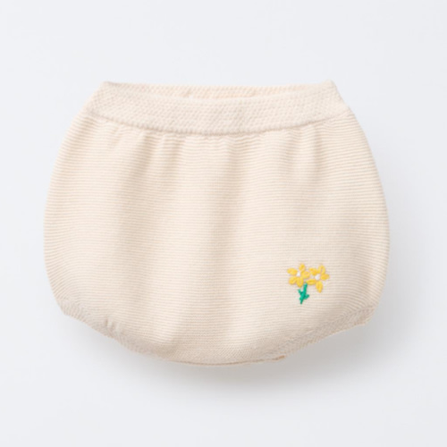 EMBROIDERED FLORAL LINKS KNIT BLOOMER - Vanilla | ZARA United States