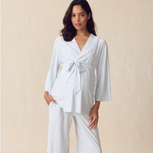 LAKE | Women | DreamModal™ Pajamas | Fog Maternity Kimono Bundle
