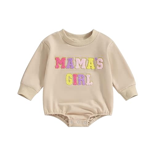 BemeyourBBs Unisex Baby Crewneck Sweatshirt Oversized Sweater Romper Long Sleeve Shirts Fall Winter Outfit for Baby Boy Girl