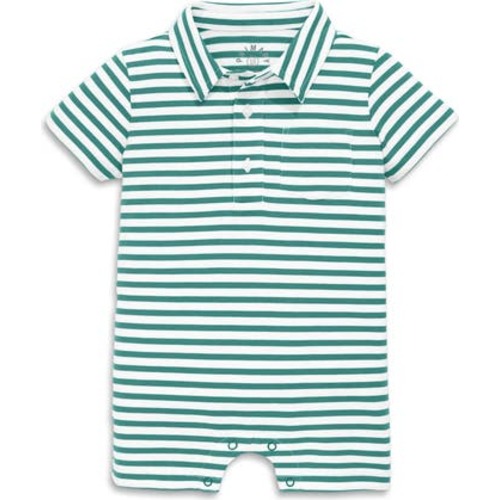Baby Polo Shortie In Mini Stripe, 6-12M