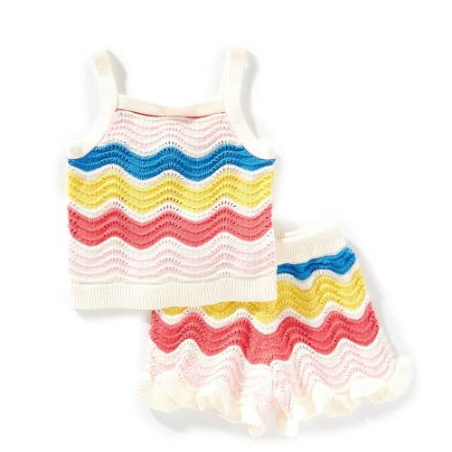 Adventurewear 360 Baby Girls 3-24 Months Sleeveless Tank Top & Crochet Shorts Set