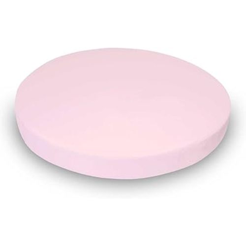 SheetWorld Baby Fitted Round Crib Sheet, 100% Cotton Jersey Hypoallergenic Sheet, Unisex Boy Girl, 42 x 42 inches, Baby Pink, Made in USA