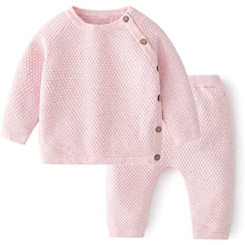Toddler Baby Boys Girls Sweater Set Newborn Knit Crochet Outfit Pants Clothes Long Sleeve Pullover Sweatshirt Tops