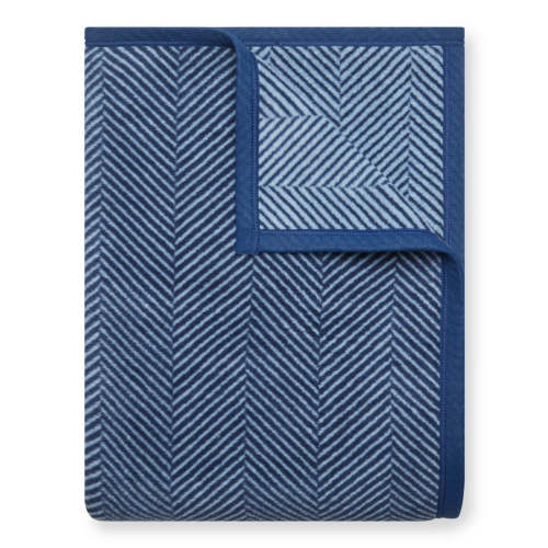 Harborview Herringbone Navy Blanket