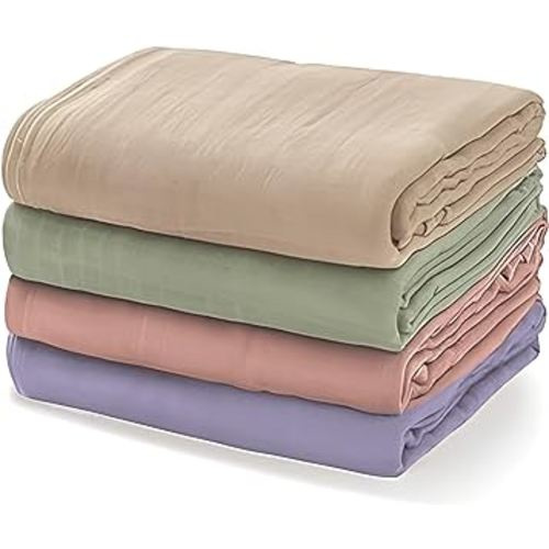 Ankyle Soft Muslin Swaddle Blankets, Baby Swaddle Wrap for Smart Baby, 4-Pack Skin-Friendly and Breathable Baby Blankets for Newborns,Newborns and Baby Essentials (Dazzling Colors)
