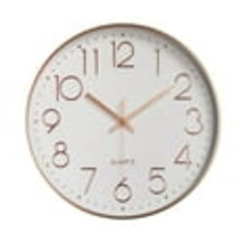 Warkul 8 Inch Silent Wall Clock Embossed Scale Round Dial Pointer Display Battery Powered Accurate Timekeeper Plastic Quartz Wall Clock Living Room Bedroom Decor