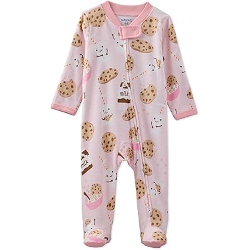 baby-girls Scout Sleep & Play 100% Organic Cotton Footed Zip Front Sleeper Pajamas for Baby Girls
