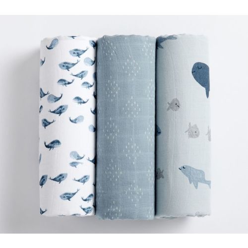 Jack Nautical Organic Muslin Swaddle Set