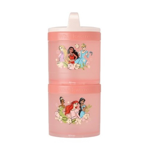 Whiskware Stackable 2pc Food Storage Jar Snack Pack - Disney Princess: BPA-Free, Spillproof