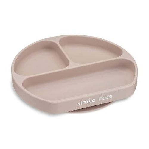 Simka Rose Silicone Suction Plate For Baby And Toddler, Petal
