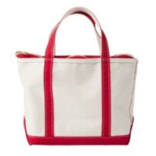 “Mommy” Embroidered LL Bean Boat Tote - Zip Top, Medium in Red
