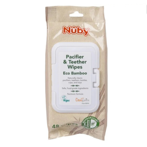 Buy Nuby Bamboo Citroganix Pacifier and Teether Wipes 48 Pack Online at Chemist Warehouse®