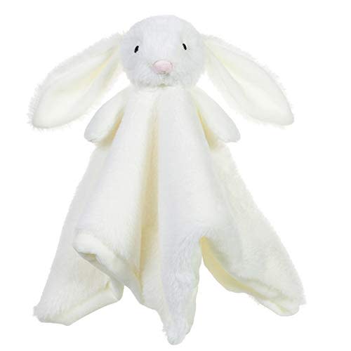 Apricot Lamb Stuffed Animals Cream Bunny Rabbit Security Blanket Infant Nursery Character Blanket Luxury Snuggler Plush Baby Lovey(Cream Bunny, 13 Inches)