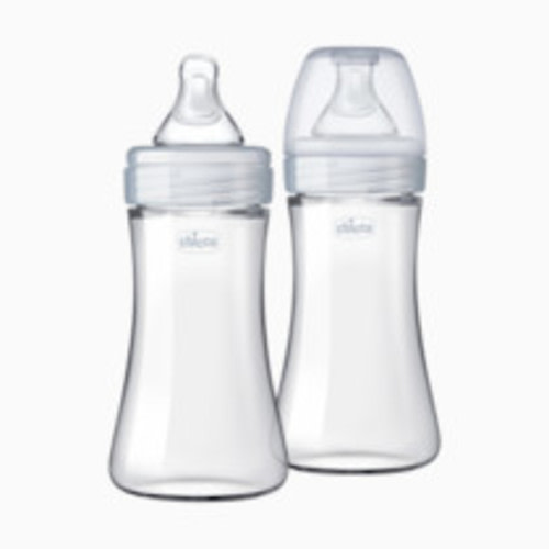 Chicco Duo Hybrid Baby Bottles with Invinci-Glass - Grey, 9 Oz