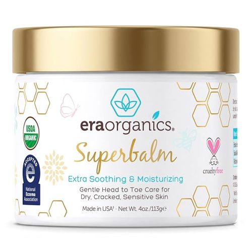 Era Organics Healing Ointment for Babies - USDA Certified Organic Natural Moisturizer Gentle on Sensitive Skin Prone To Baby Eczema, Cradle Cap (Infant Seborrheic Dermatitis), Rashes, Hives and More