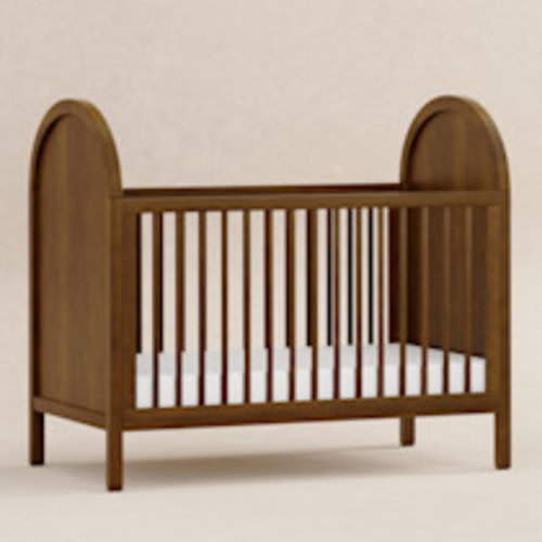 babyletto Bondi 3-in-1 Convertible Crib with Toddler Bed Conversion Kit - Natural Walnut