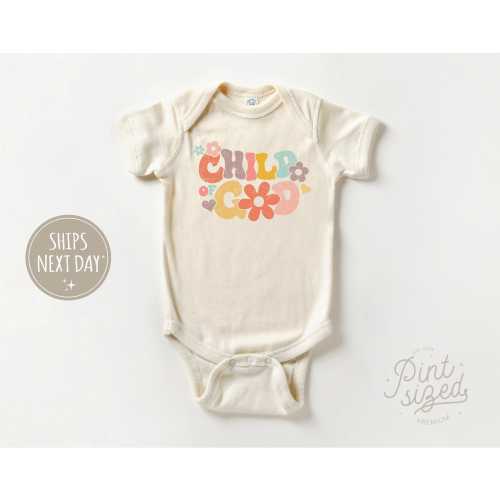 Child of God Baby Onesie® - Retro Religious Bodysuit - Cute Natural Baby Onesie®