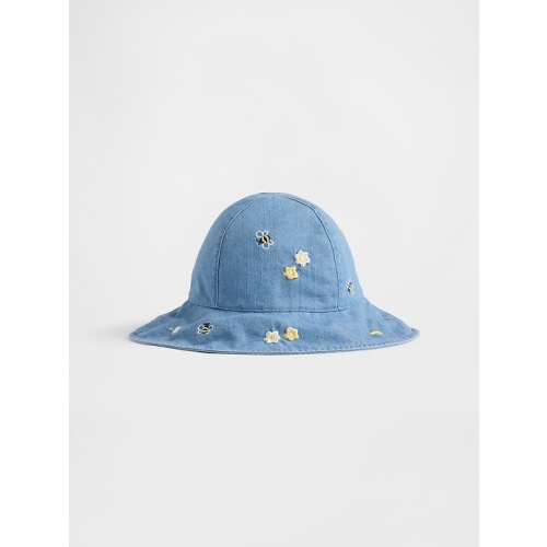 Baby Embroidered Denim Sun Hat