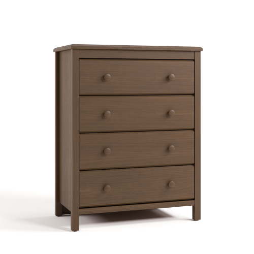 Storkcraft Alpine 4 Drawer Nursery Dresser, Hazelnut