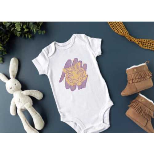 LSU Tiger Fans Baby Onesie, Louisiana Football Infant Bodysuit, Nursery Outfit, Cute Shower Gift, Louisiana