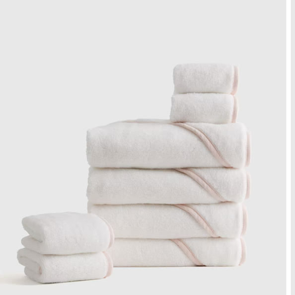 Organic Turkish Cotton Baby Bath Bundle 8-Pack in Soft Pink
