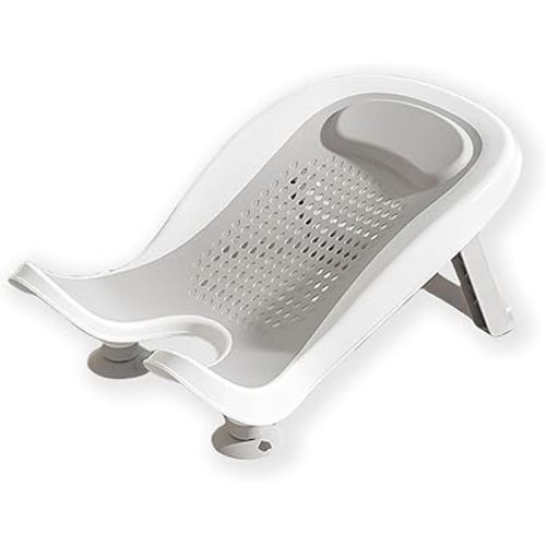 Portable Infant Bath, Quick Baby Buttock Washing Tool for Sink or Bathtub, Ergonomic Baby Butt Basin for Newborn Daily Cleaning (Gray)