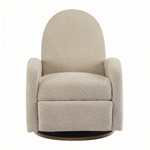 Latitude Run® Boucle Fabric 360 Swivel and Glider Recliner Chair | Wayfair