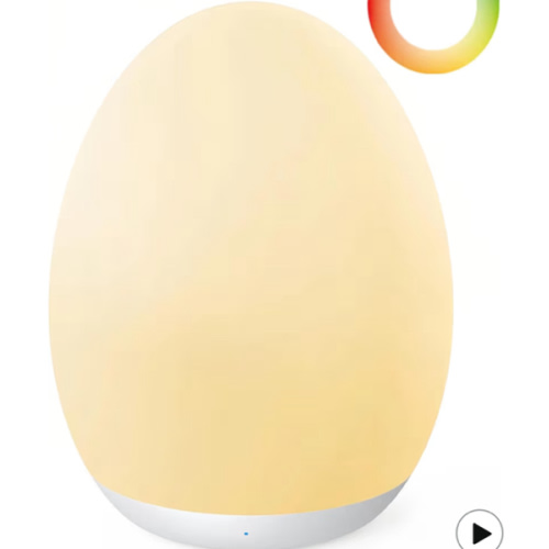 JolyWell Night Light for Kids, Baby Night Light with 7 Colors Changing Mode & Stepless Dimming, Nursery Night Light BPA Free,Rechargeable Egg Night Light for Breastfeeding 1h Timer & Touch Control