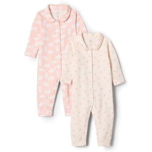 Amazon Essentials x Sofia Grainge Unisex Babies' Sleep and Play Bodysuit, Pack of 2