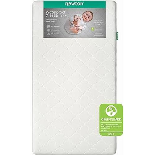 Newton Baby Crib Mattress and Toddler Bed - Waterproof - 100% Breathable Proven to Reduce Suffocation Risk, 100% Washable, Better Than Organic, 2-Stage Removable Cover -Deluxe 5.5" Thick- White