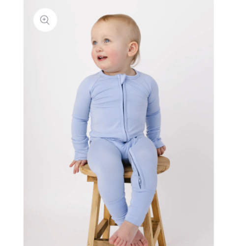 Zippered Bamboo Sleeper in Periwinkle 0-3 months