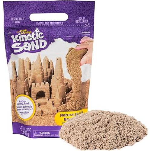 Kinetic Sand, The Original Moldable Sensory Play Sand, Brown, 2 lb. Resealable Bag, Ages 3+