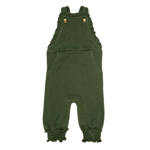 Organic French Terry Ruffle Overall in Forest – L'ovedbaby