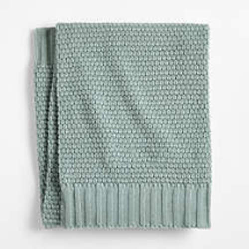 Bubble Knit Verte Green 100% Organic Cotton Baby Stroller Blanket