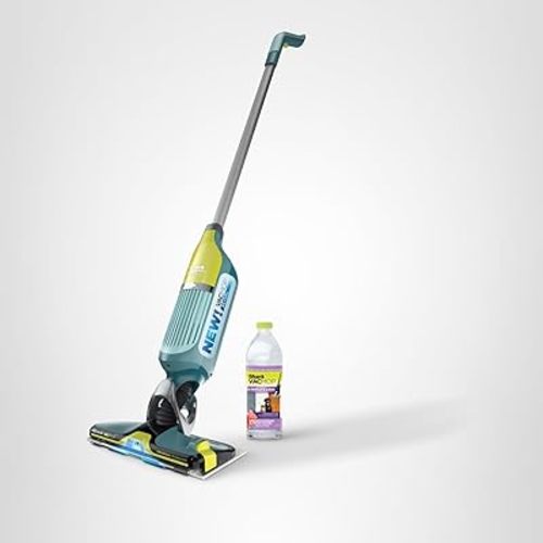 Shark VACMOP Reveal New Cordless Hard Floor Cleaner, Vacuum & Spray Mop, Powerful Suction, Lightweight, Illumination Light, Includes 4 Disposable Pads, 12oz Pet Multi-Surface Cleaning Solution, VM401