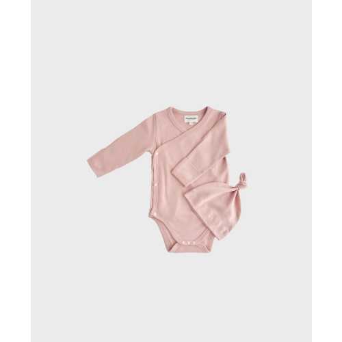 Cotton Newborn Kimono Onesie with Hat