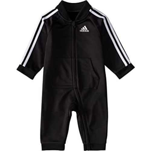 adidas boys Long Sleeve 3 Stripe Tricot Coverall