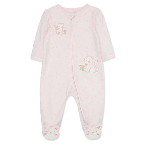 Sweet Kitties Zip Footed One-Piece - Little Me