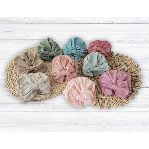 Ribbed baby handmade turban Baby fabric, toddler hair accessory, matching sibling hats, neutral headband for baby