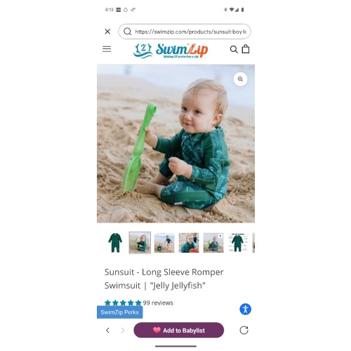 Sunsuit - Long Sleeve Romper Swimsuit | "Jelly Jellyfish"