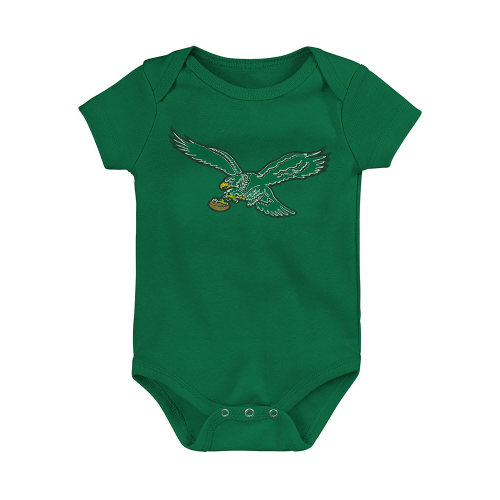 Philadelphia Eagles Baby Kelly Green Primary Logo Design Short Sleeve One Piece
