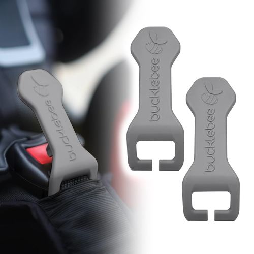 Bucklebee Easy Car Seat Buckle Release Aid for Children Unbuckle Car Seat Release Tool - Car Seat Button Pusher - Car Seat Opener for Nails - Car Seat Buckle Release Tool (2 Packs Gray)