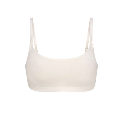 COTTON JERSEY MATERNITY NURSING SCOOP BRALETTE | MARBLE