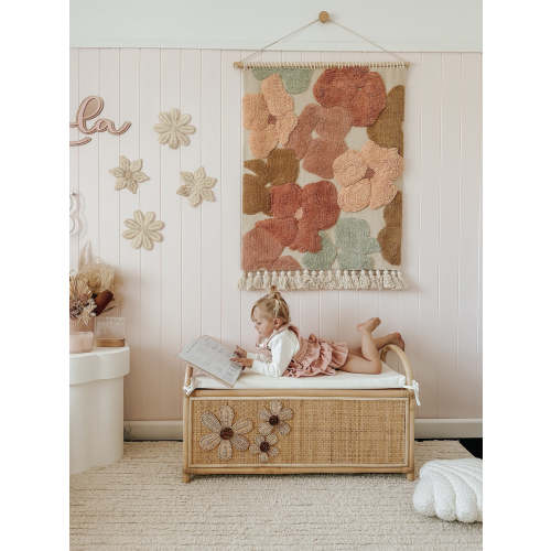 RATTAN DAISY TOY BOX